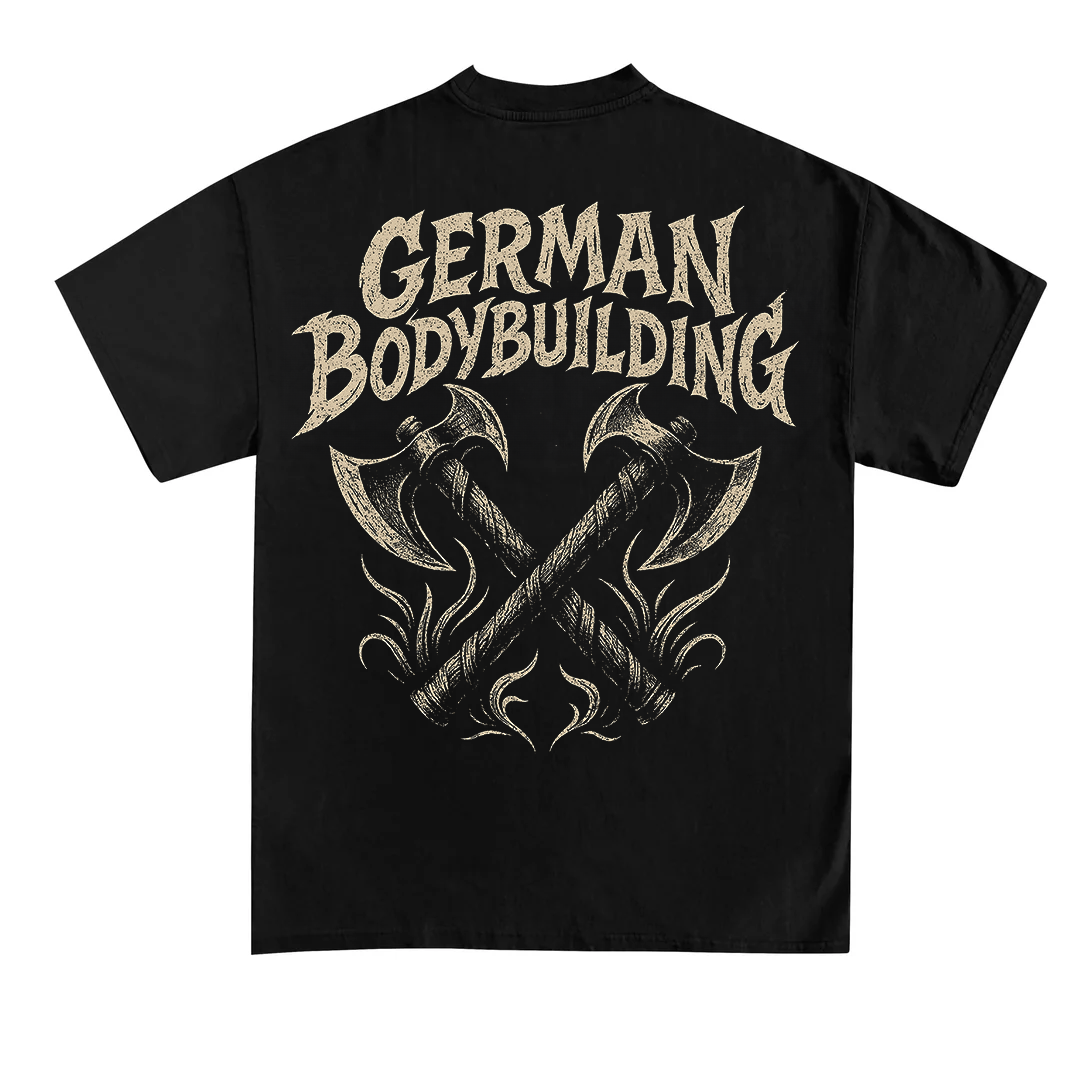 Tysk bodybuilding (backprint) T-shirt