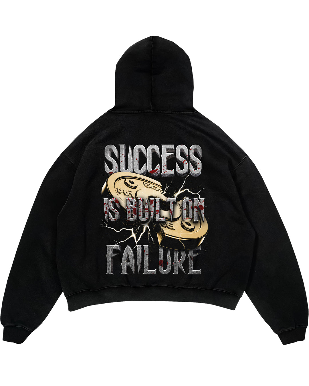 Succes er bygget på fiasko overdimensioneret (backprint) hættetrøje
