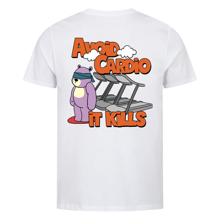 Unikaj koszul cardio (z nadrukiem na plecach).