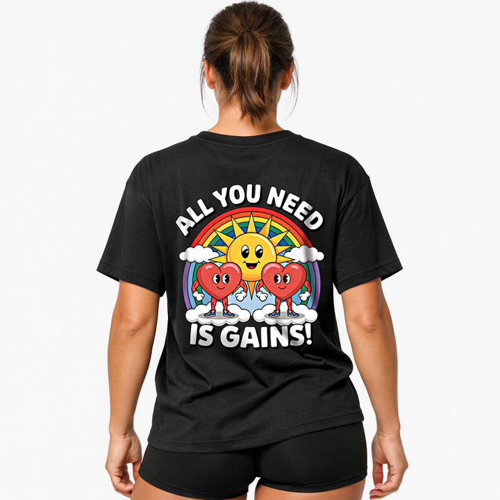 All you need Oversized (Backprint) Shirt