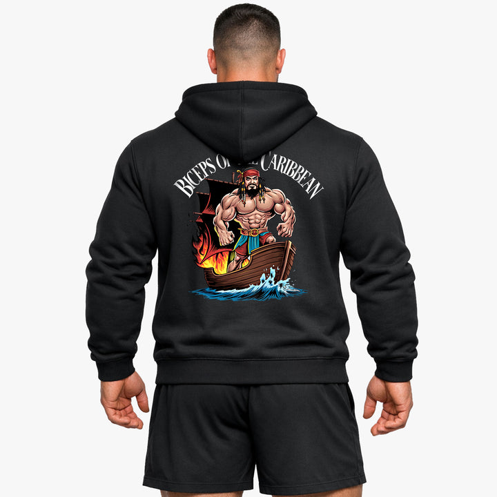 Biceps of the Caribbean (backprint) hættetrøje