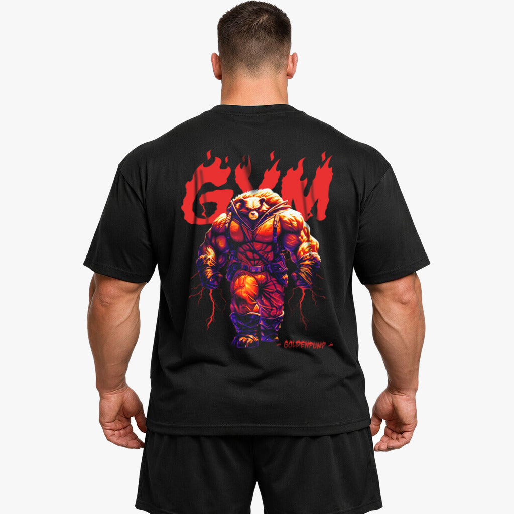 Gym-fire (Backprint) Oversized Shirt