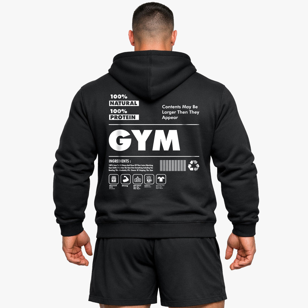 Naturlig (backprint) hættetrøje