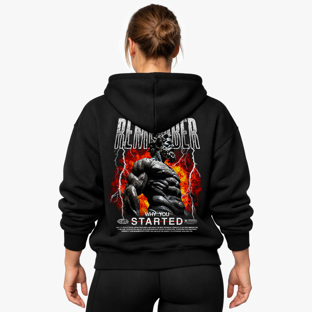 Remember Why (backprint) Oversized Hoodie