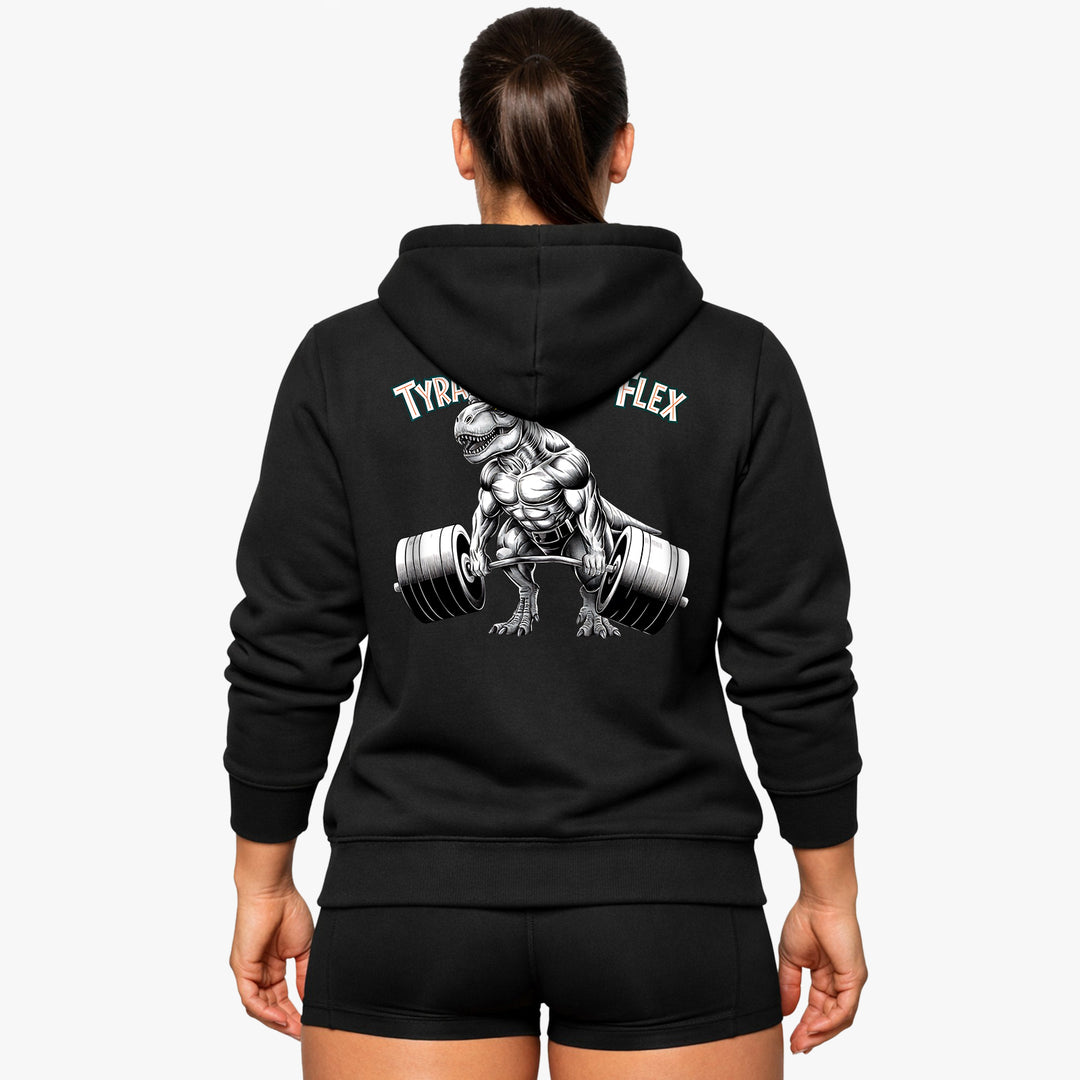 Bluza z kapturem Tyrannosaurus Flex (z nadrukiem na plecach).
