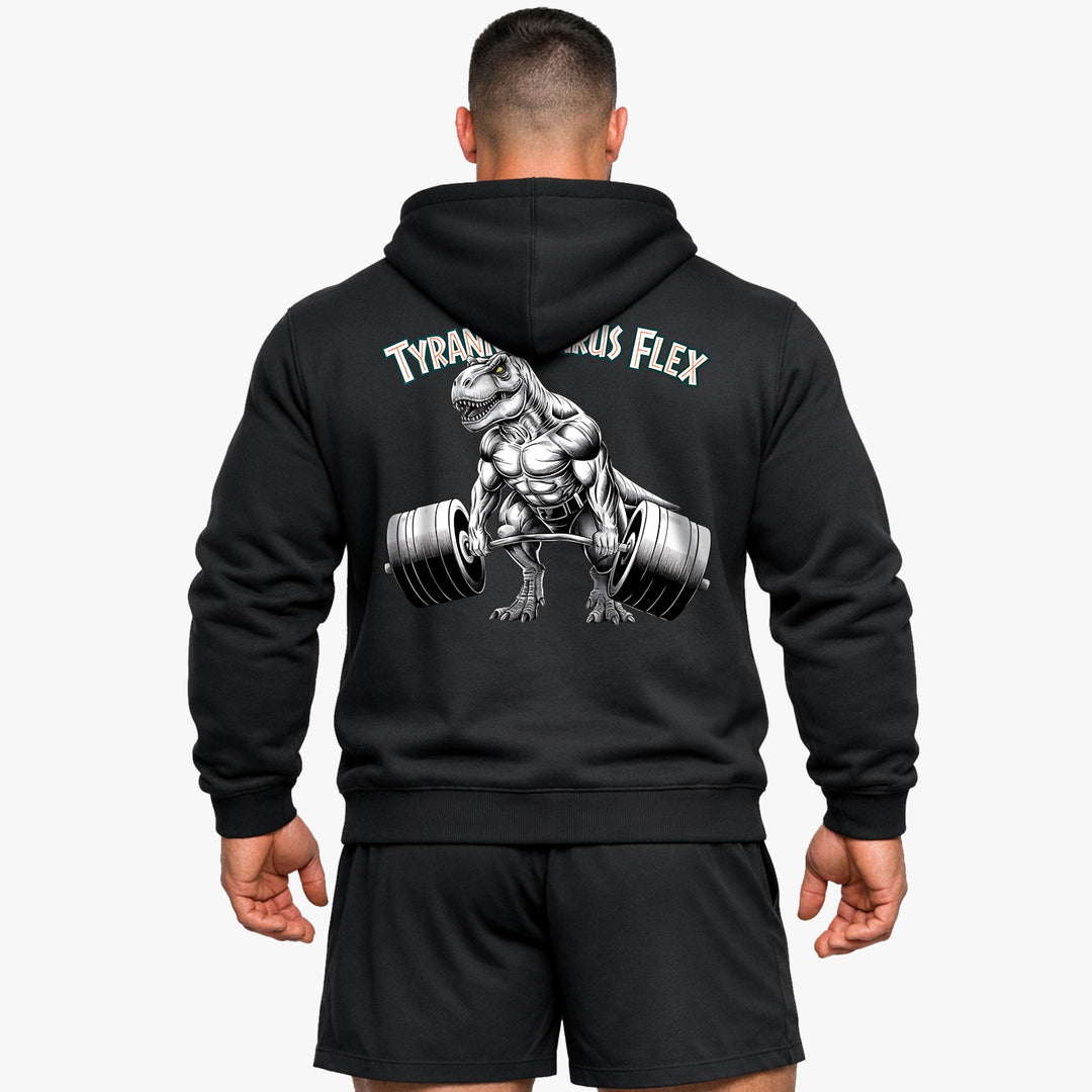 Bluza z kapturem Tyrannosaurus Flex (z nadrukiem na plecach).