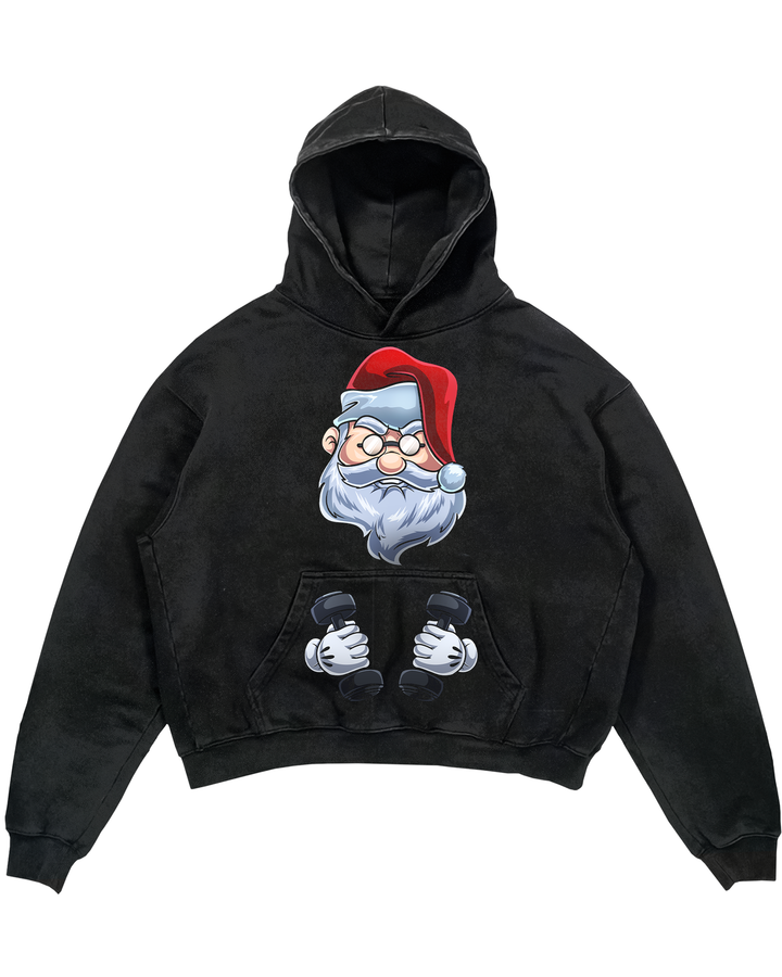 Santa Oversized Hoodie - Mit Taschendruck