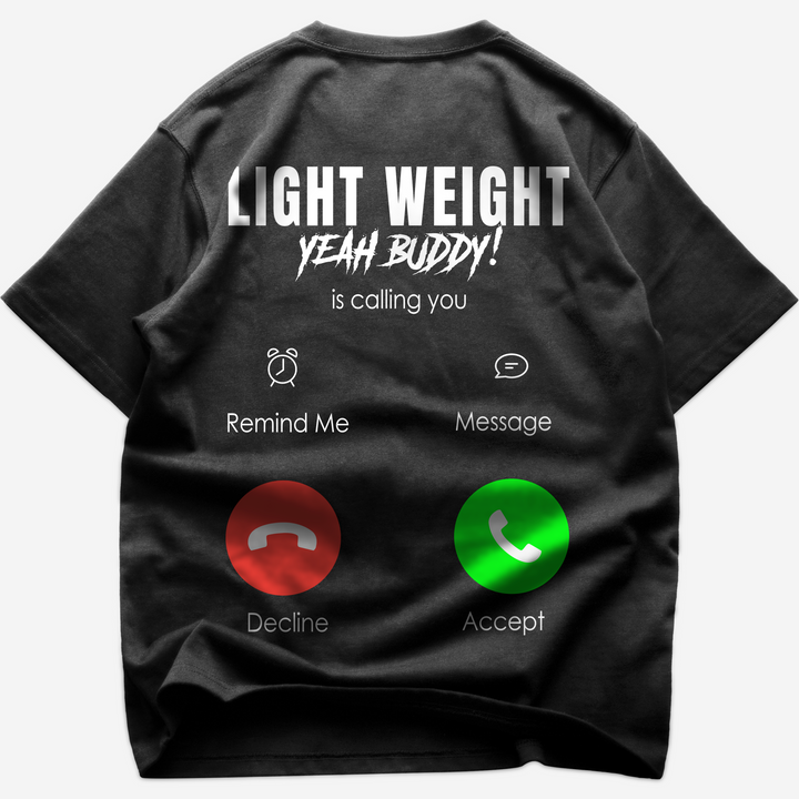 Light weight calling (backprint) Oversized Shirt