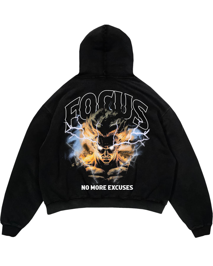 Focus Hoodie i överdimensionerad storlek (baktryck).