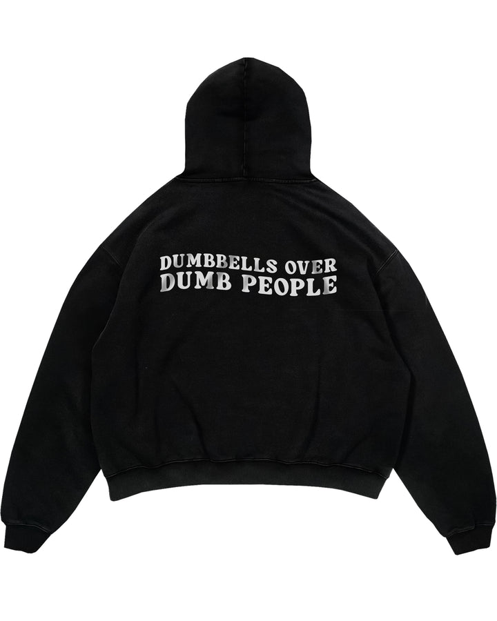Dumbbells Over Dumb People (Backprint) Oversized Hoodie