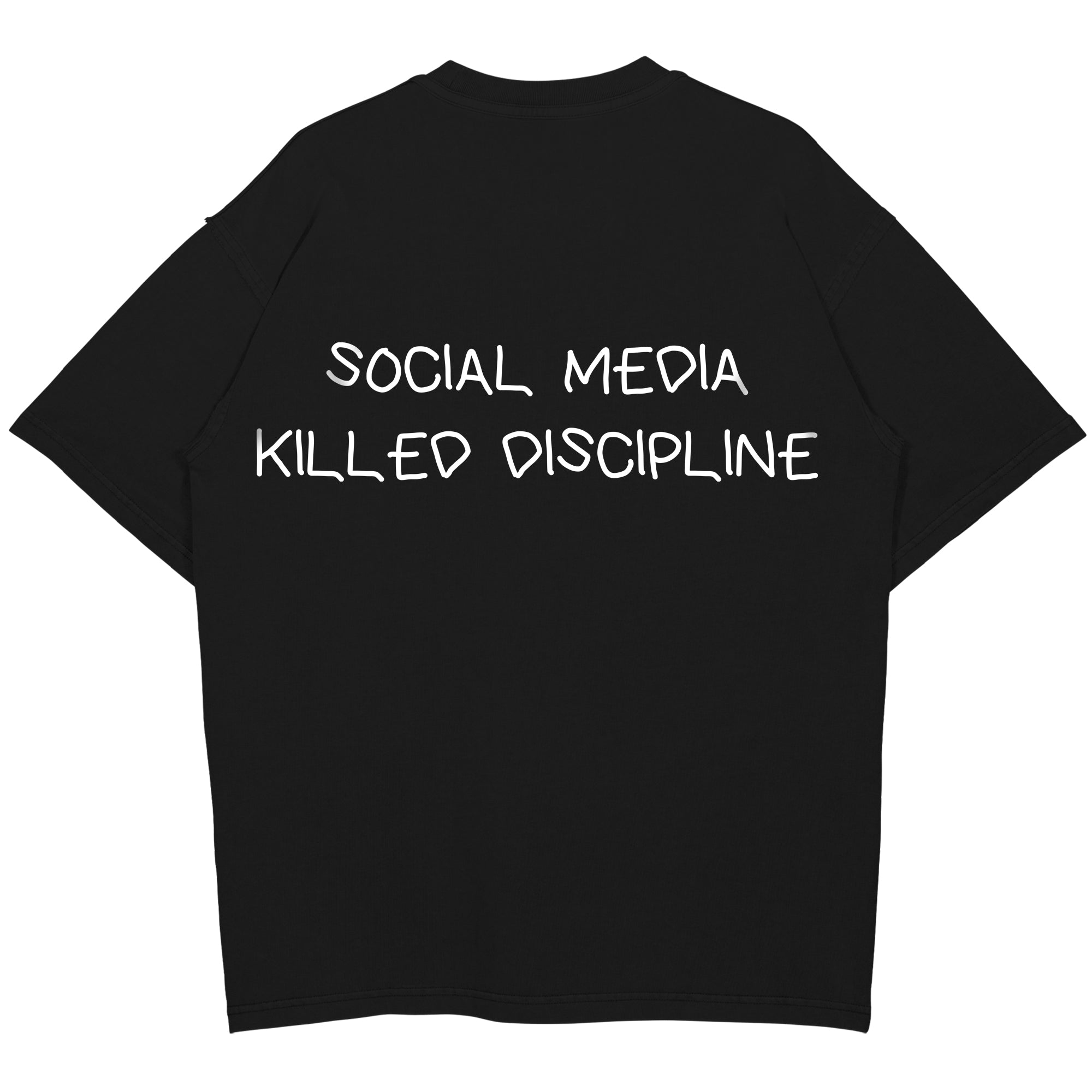 Sociale medier dræbte disciplin overdimensioneret (backprint) shirt