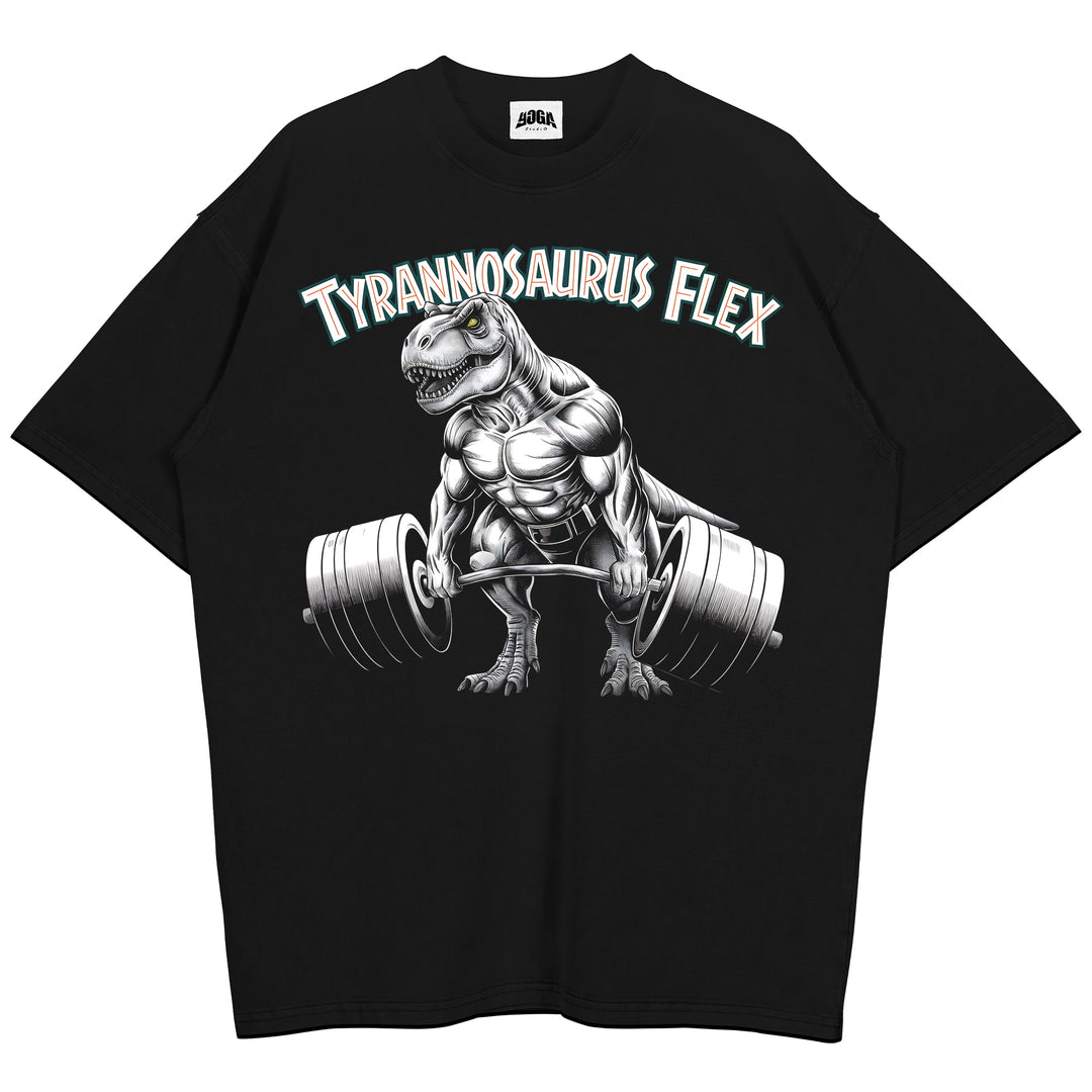 Tyrannosaurus Flex -ylikokoinen paita