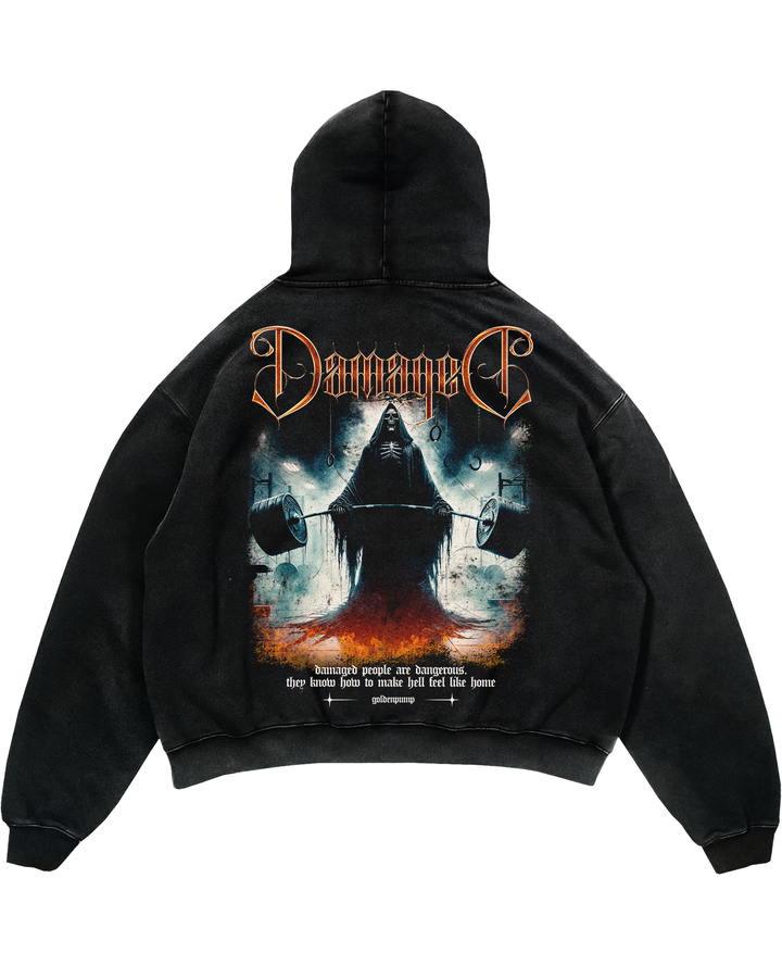 Damaged (backprint) Oversized Hoodie