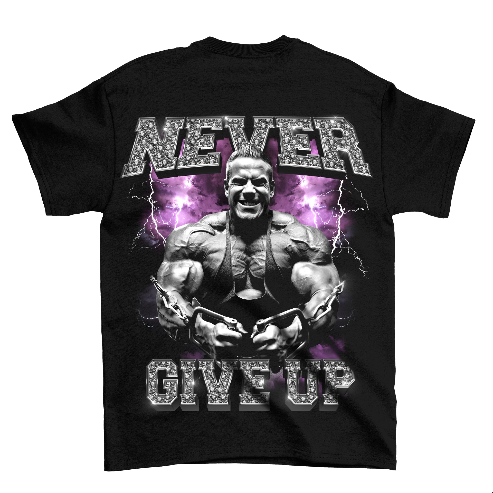 Never give up (Backprint) Shirt – Goldenpump